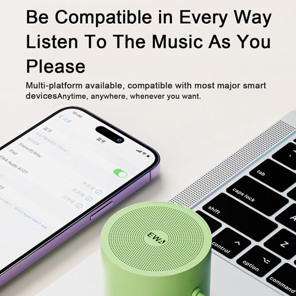 EWA A127 Outdoor IPX5 Water-resistant Portable Mini TWS Wireless Bluetooth Speaker(Purple)