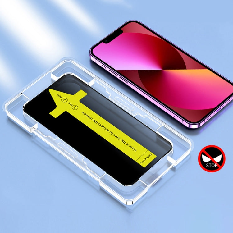 For iPhone 14 / 13 Pro / 13 Anti-peeping Fast Attach Dust-proof Anti-static Tempered Glass Film - iPhone 14 Tempered Glass by PMC TechLife | Online Shopping South Africa | PMC TechLife | Buy Now Pay Later Mobicred
