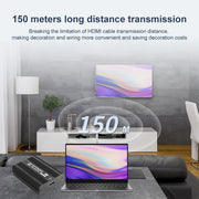 Measy ET1815 HDMI Extender Transmitter and Receiver Converter, Transmission Distance: 150m, Plug:UK