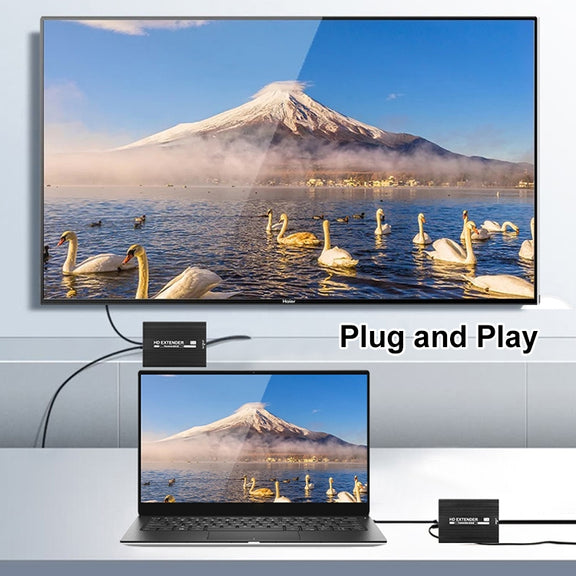 Measy ET1815 HDMI Extender Transmitter and Receiver Converter, Transmission Distance: 150m, Plug:EU