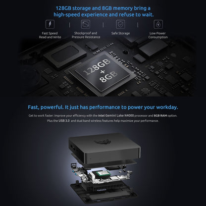 BMAX B1 Pro Windows 10 Mini PC, 8GB+128GB, Intel Celeron N4000, Support HDMI / VGA / RJ45(EU Plug) - free shipping - PMC Jewellery - Order now!