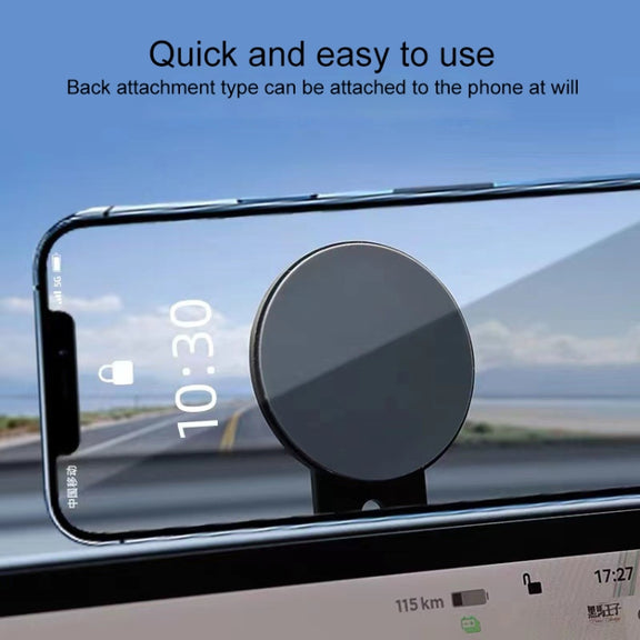 ZF013 For Tesla MagSafe Magnetic Hidden Phone Holder, Flip Version(Grey)