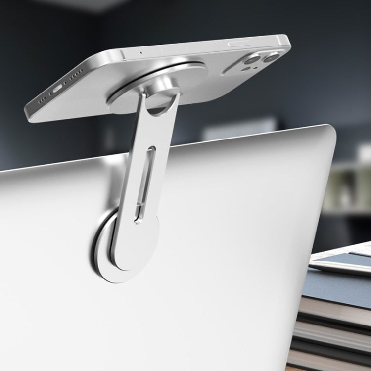 ZF013 For Tesla MagSafe Magnetic Hidden Phone Holder, Flip Version(Silver) - Car Holders by PMC TechLife | Online Shopping South Africa | PMC TechLife | Buy Now Pay Later Mobicred