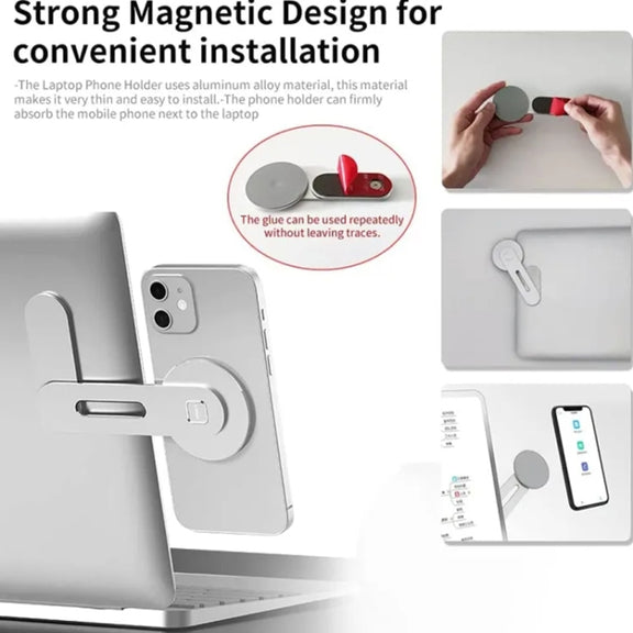 ZF012 For Tesla Magnetic Hidden Phone Holder, with 2pcs Magnets Sheet(Silver)
