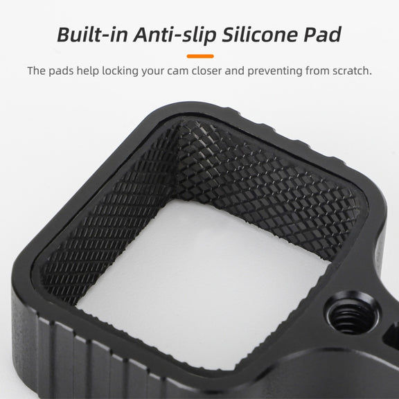 For DJI OSMO Pocket 3 Metal Expansion Bracket Adapter Frame Holder with Screw(Black)