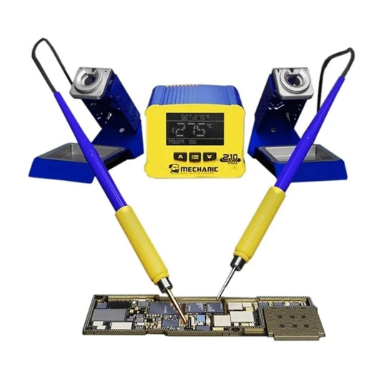 Mechanic 210MAX Dual Station Thermostatic Adjustable Digital Display Soldering Station, Plug:US - free shipping - PMC Jewellery - Order now!
