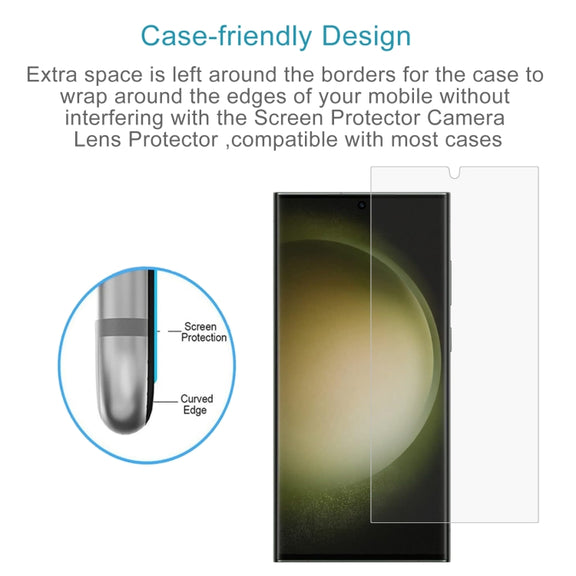For Samsung Galaxy S24 Ultra 5G 50pcs 0.18mm 9H 2.5D Tempered Glass Film, Support Fingerprint Unlocking