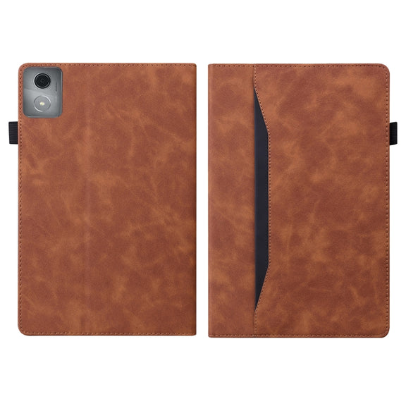 For Lenovo Tab K11 Plus / M11 Plus Business Shockproof Horizontal Flip Leather Tablet Case(Brown)