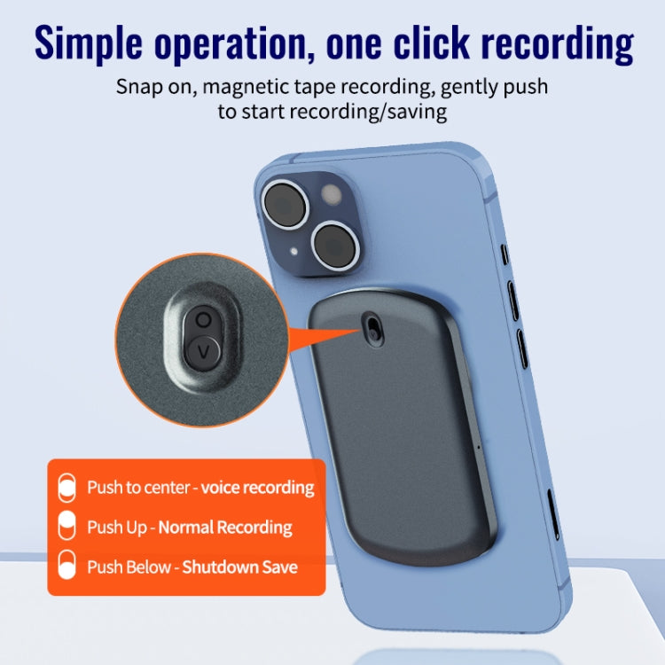 JNN A1 Strong Magnetic Mobile Call Voice Recorder, Memory:8GB(Black) - Recording Pen by JNN | Online Shopping South Africa | PMC TechLife | Buy Now Pay Later Mobicred