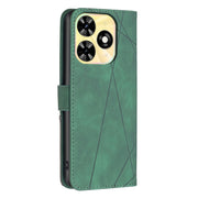 For Tecno Spark Go 2024 / 20C / POP 8 Magnetic Buckle Rhombus Texture Leather Phone Case(Green)