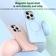 For iPhone 15 Pro Mutural Karen Series Liquid Silicone Magsafe Phone Case(Pink)