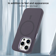 For iPhone 15 Pro Max Mutural Karen Series Liquid Silicone Magsafe Phone Case(Dark Purple)
