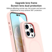 For iPhone 15 Pro Mutural Karen Series Liquid Silicone Magsafe Phone Case(Pink)