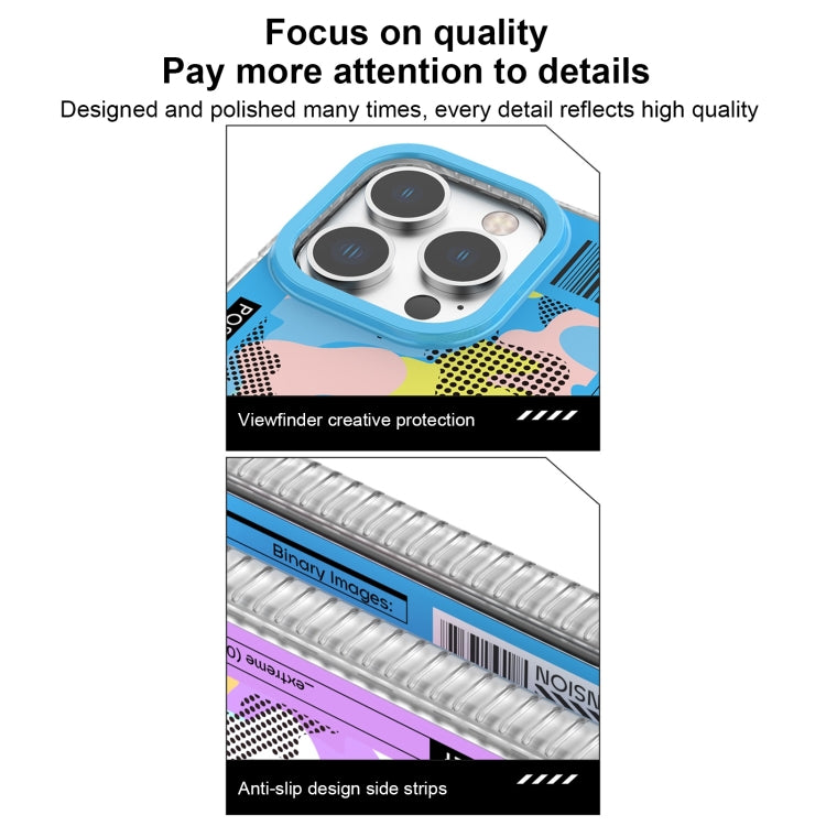 For iPhone 15 Pro Max Mutural Billboard Series Phone Case(Sky Blue)