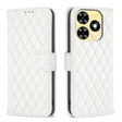 For Tecno Spark Go 2024 / 20C Diamond Lattice Wallet Flip Leather Phone Case(White) - free shipping - PMC Jewellery - Order now!