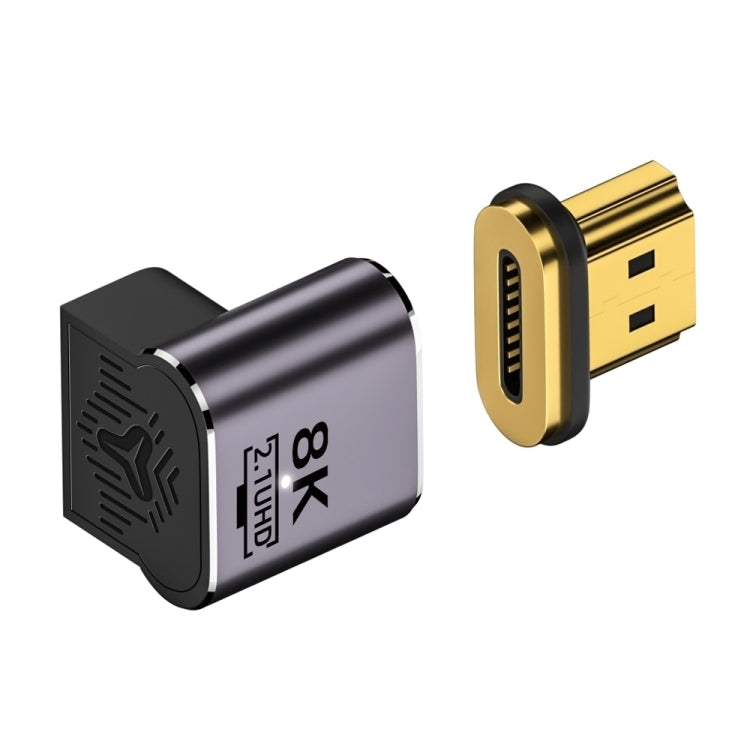 8K 60Hz HDTV to HDTV Magnetic Adapter, 3D Curved Female Vertical Reverse Side - Adapter by PMC TechLife | Online Shopping South Africa | PMC TechLife
