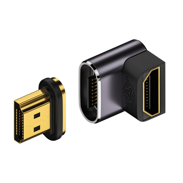 8K 60Hz HDTV to HDTV Magnetic Adapter, 3D Curved Female Vertical Front Side