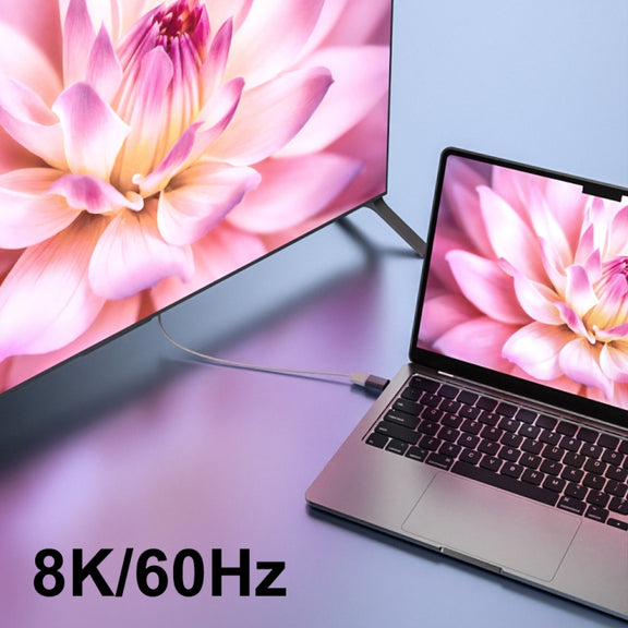 8K 60Hz HDTV to HDTV Magnetic Adapter, 3D Curved Female Vertical Front Side