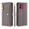 For Motorola Moto G84 5G Lite Sheep Texture Cross-body Zipper Wallet Leather Phone Case(Grey) - Motorola Cases by PMC TechLife | Online Shopping South Africa | PMC TechLife | Buy Now Pay Later Mobicred