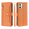 For Motorola Moto G54 5G EU Edition Lite Sheep Texture Cross-body Zipper Wallet Leather Phone Case(Orange) - Motorola Cases by PMC TechLife | Online Shopping South Africa | PMC TechLife | Buy Now Pay Later Mobicred