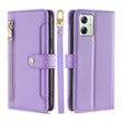 For Motorola Moto G54 5G EU Edition Lite Sheep Texture Cross-body Zipper Wallet Leather Phone Case(Purple) - Motorola Cases by PMC TechLife | Online Shopping South Africa | PMC TechLife | Buy Now Pay Later Mobicred