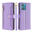 For Motorola Edge 40 Neo 5G Lite Sheep Texture Cross-body Zipper Wallet Leather Phone Case(Purple) - Motorola Cases by PMC TechLife | Online Shopping South Africa | PMC TechLife | Buy Now Pay Later Mobicred
