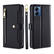 For Motorola Moto G14 4G Lite Sheep Texture Cross-body Zipper Wallet Leather Phone Case(Black) - Motorola Cases by PMC TechLife | Online Shopping South Africa | PMC TechLife | Buy Now Pay Later Mobicred