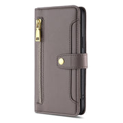 For Motorola Moto G14 4G Lite Sheep Texture Cross-body Zipper Wallet Leather Phone Case(Grey)