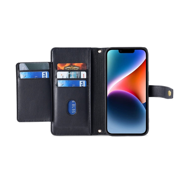 For Sony Xperia 5 V Lite Sheep Texture Cross-body Zipper Wallet Leather Phone Case(Black)