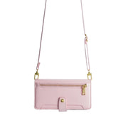 For Sony Xperia 5 V Lite Sheep Texture Cross-body Zipper Wallet Leather Phone Case(Pink)