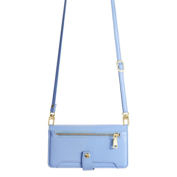 For Sony Xperia 1 VI Lite Sheep Texture Cross-body Zipper Wallet Leather Phone Case(Blue)