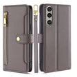 For Sony Xperia 1 VI Lite Sheep Texture Cross-body Zipper Wallet Leather Phone Case(Grey) - Sony Cases by PMC TechLife | Online Shopping South Africa | PMC TechLife | Buy Now Pay Later Mobicred