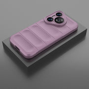 For Huawei Pura 70 Magic Shield TPU + Flannel Phone Case(Purple)