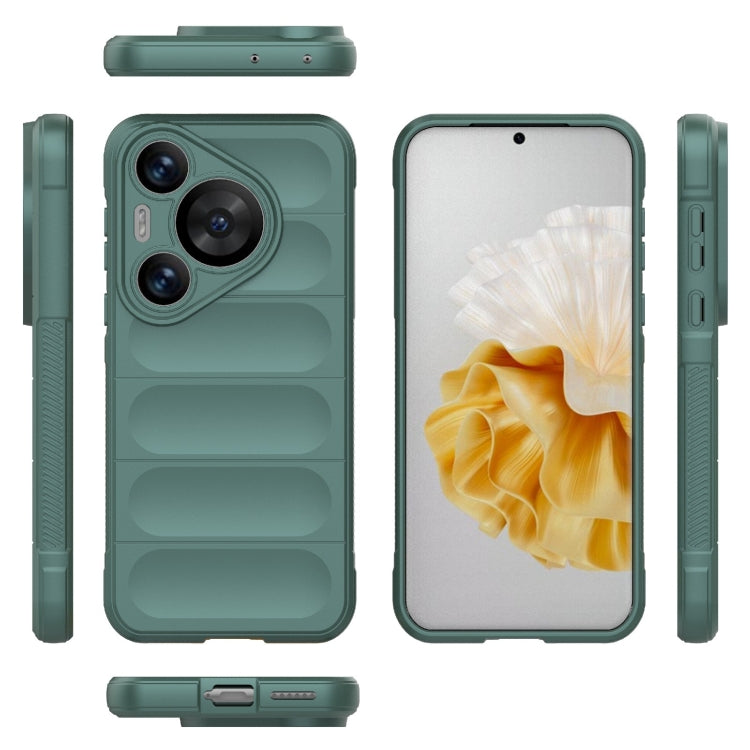For Huawei Pura 70 Pro / 70 Pro+ Magic Shield TPU + Flannel Phone Case(Dark Green) - free shipping - PMC TechLife - Order now!