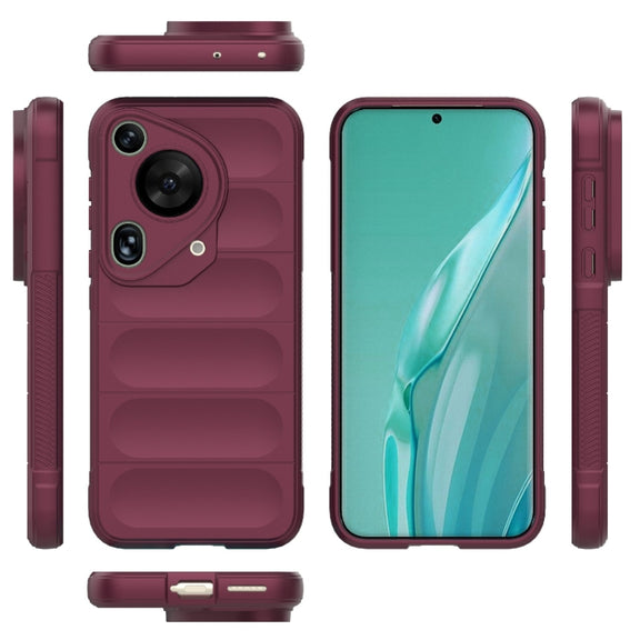 For Huawei Pura 70 Ultra Magic Shield TPU + Flannel Phone Case(Wine Red)