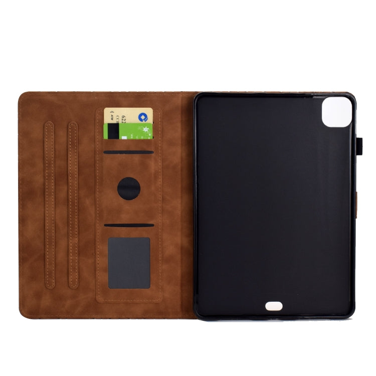 For iPad Pro 11 2024 Rhombus TPU Smart Leather Tablet Case(Brown) - iPad Pro 11 2024 Cases by PMC TechLife | Online Shopping South Africa | PMC TechLife | Buy Now Pay Later Mobicred