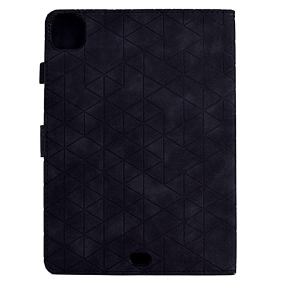 For iPad Pro 11 2024 Rhombus TPU Smart Leather Tablet Case(Black)