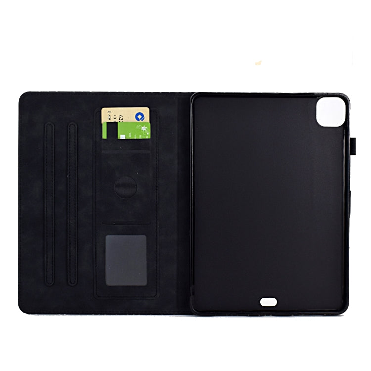 For iPad Pro 11 2024 Rhombus TPU Smart Leather Tablet Case(Black) - iPad Pro 11 2024 Cases by PMC TechLife | Online Shopping South Africa | PMC TechLife | Buy Now Pay Later Mobicred