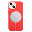 For iPhone 15 Wheat MagSafe Magnetic Straw Material + TPU Phone Case(Red) - iPhone 15 Cases by PMC TechLife | Online Shopping South Africa | PMC TechLife