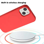 For iPhone 15 Wheat MagSafe Magnetic Straw Material + TPU Phone Case(Red)