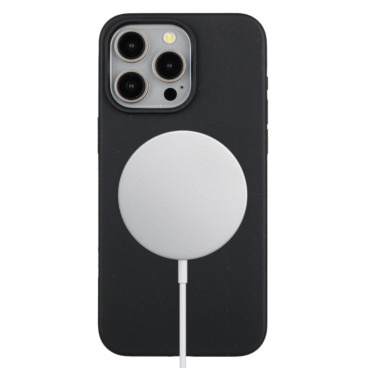 For iPhone 14 Pro Wheat MagSafe Magnetic Straw Material + TPU Phone Case(Black) - free shipping - PMC TechLife - Order now!