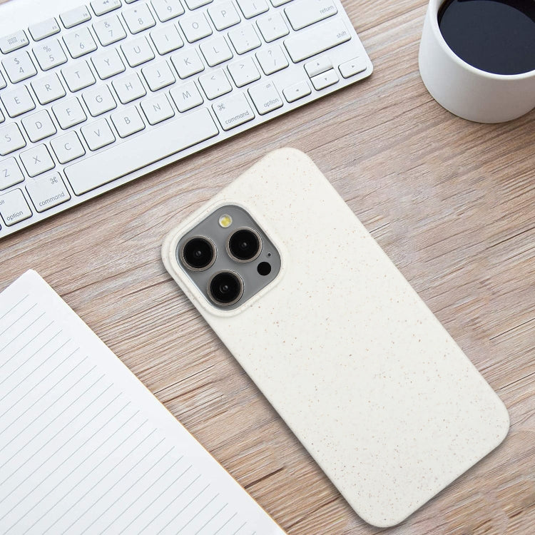 For iPhone 13 Pro Max Wheat MagSafe Magnetic Straw Material + TPU Phone Case(White) - iPhone 13 Pro Max Cases by PMC TechLife | Online Shopping South Africa | PMC TechLife