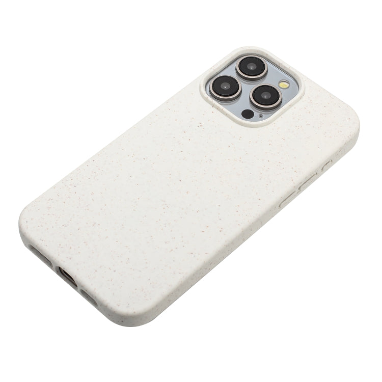 For iPhone 13 Pro Wheat MagSafe Magnetic Straw Material + TPU Phone Case(White) - iPhone 13 Pro Cases by PMC TechLife | Online Shopping South Africa | PMC TechLife