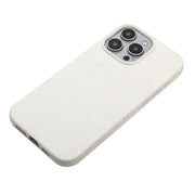 For iPhone 13 Pro Wheat MagSafe Magnetic Straw Material + TPU Phone Case(White)
