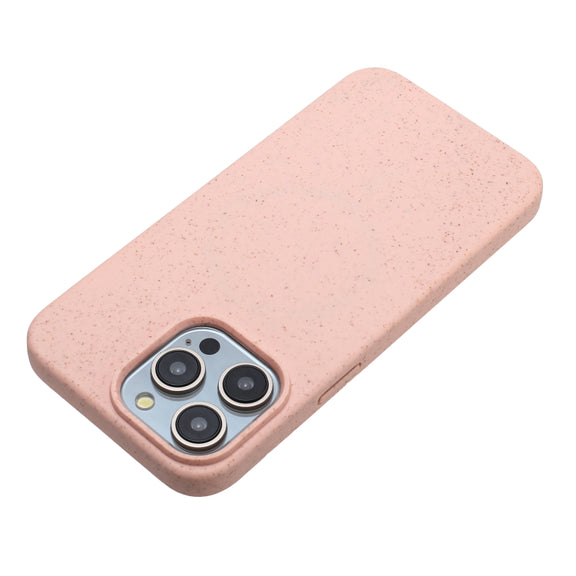 For iPhone 13 Pro Wheat MagSafe Magnetic Straw Material + TPU Phone Case(Pink)