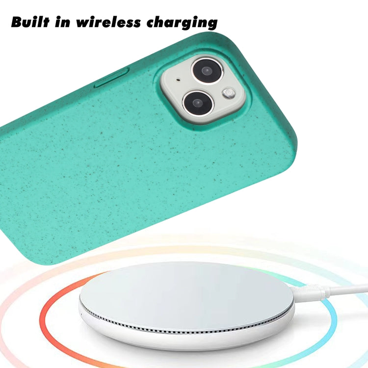 For iPhone 13 Wheat MagSafe Magnetic Straw Material + TPU Phone Case(Green) - iPhone 13 Cases by PMC TechLife | Online Shopping South Africa | PMC TechLife
