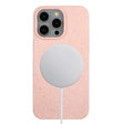 For iPhone 12 Pro Max Wheat MagSafe Magnetic Straw Material + TPU Phone Case(Pink) - iPhone 12 Pro Max Cases by PMC TechLife | Online Shopping South Africa | PMC TechLife