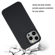 For iPhone 12 Pro Max Wheat MagSafe Magnetic Straw Material + TPU Phone Case(Black)