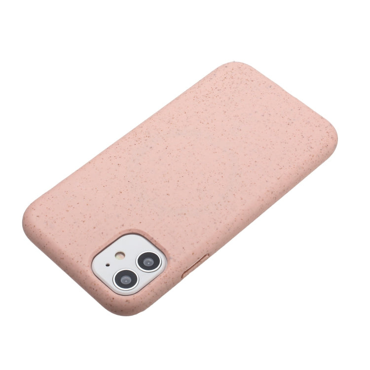 For iPhone 11 Wheat MagSafe Magnetic Straw Material + TPU Phone Case(Pink) - iPhone 11 Cases by PMC TechLife | Online Shopping South Africa | PMC TechLife