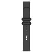 18mm Universal Solid Color Reverse Buckle Silicone Watch Band(Black)